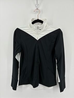 Nike Golf Dri-Fit Women’s Black & White Zip-Front Athletic Jacket